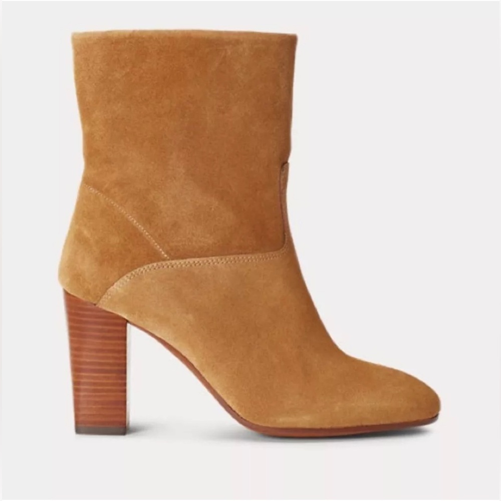 Polo Ralph Lauren Women's Brown Brindley Suede Boots SIZE 9 *READ  GORGEOUS NWOB - Picture 2 of 7